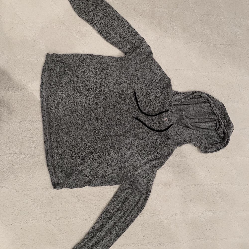 🌼fuzzy cropped lightweight sweatshirt - Picture 2 of 4